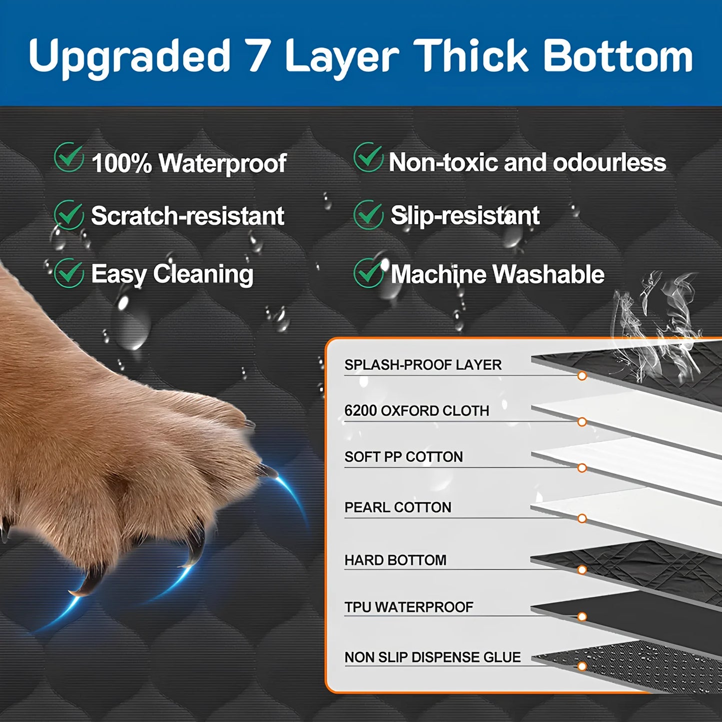 6-in-1 Waterproof Dog Car Seat Cover