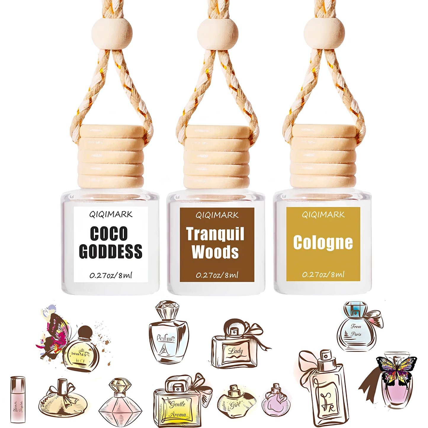 Car Hanging Air Diffuser Perfume (8 ml)