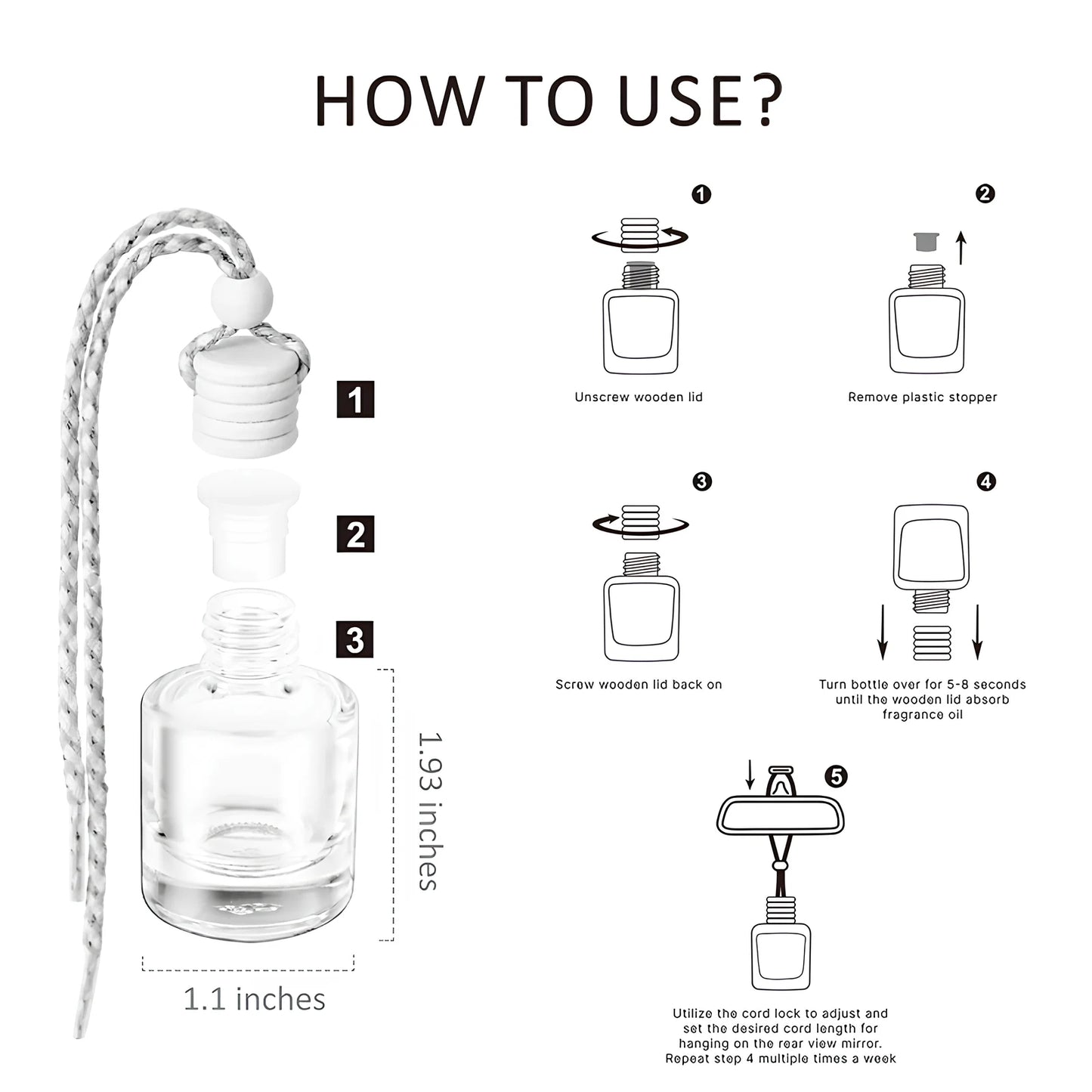 Car Hanging Air Diffuser Perfume (8 ml)