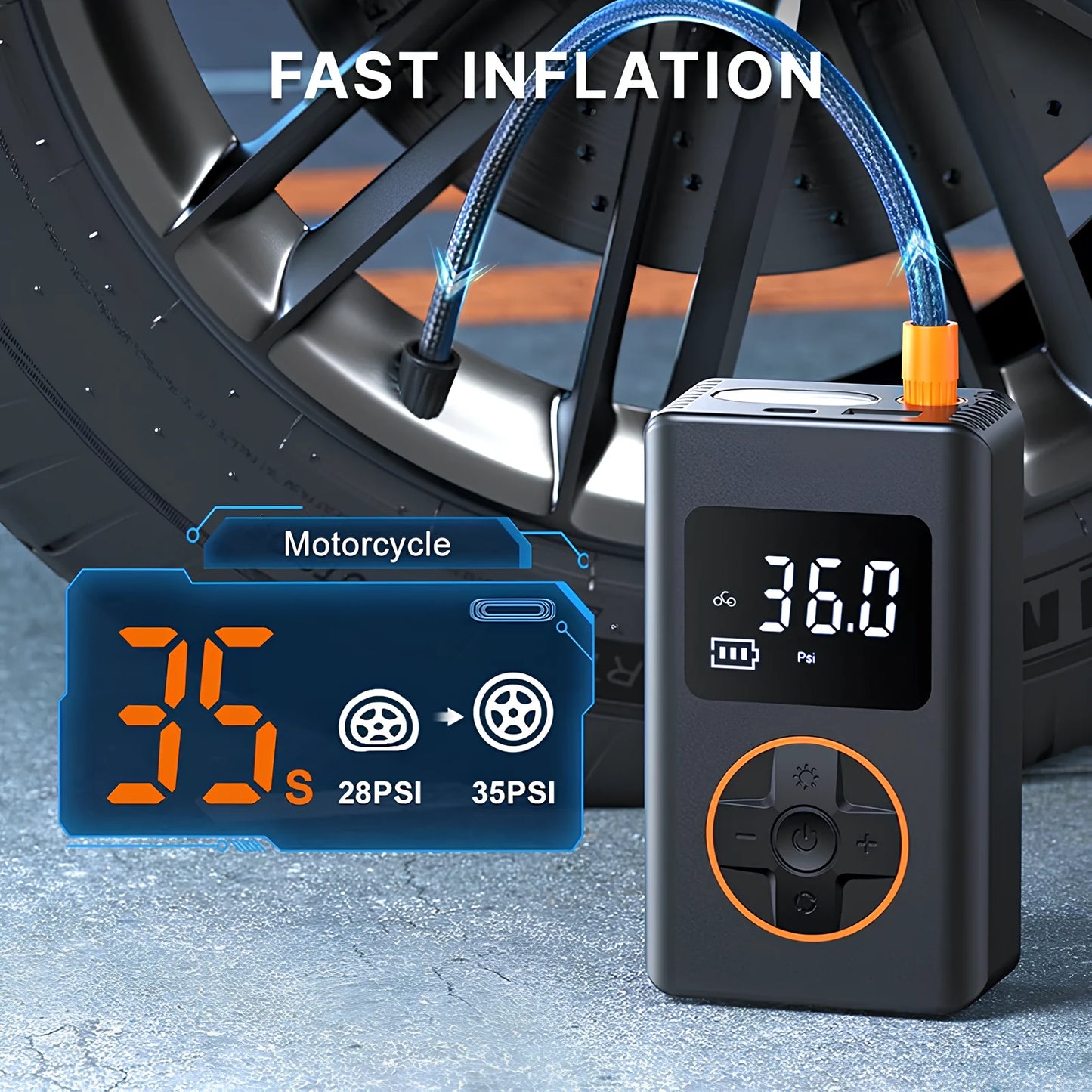 Mini Cordless 150 PSI Tire Inflator