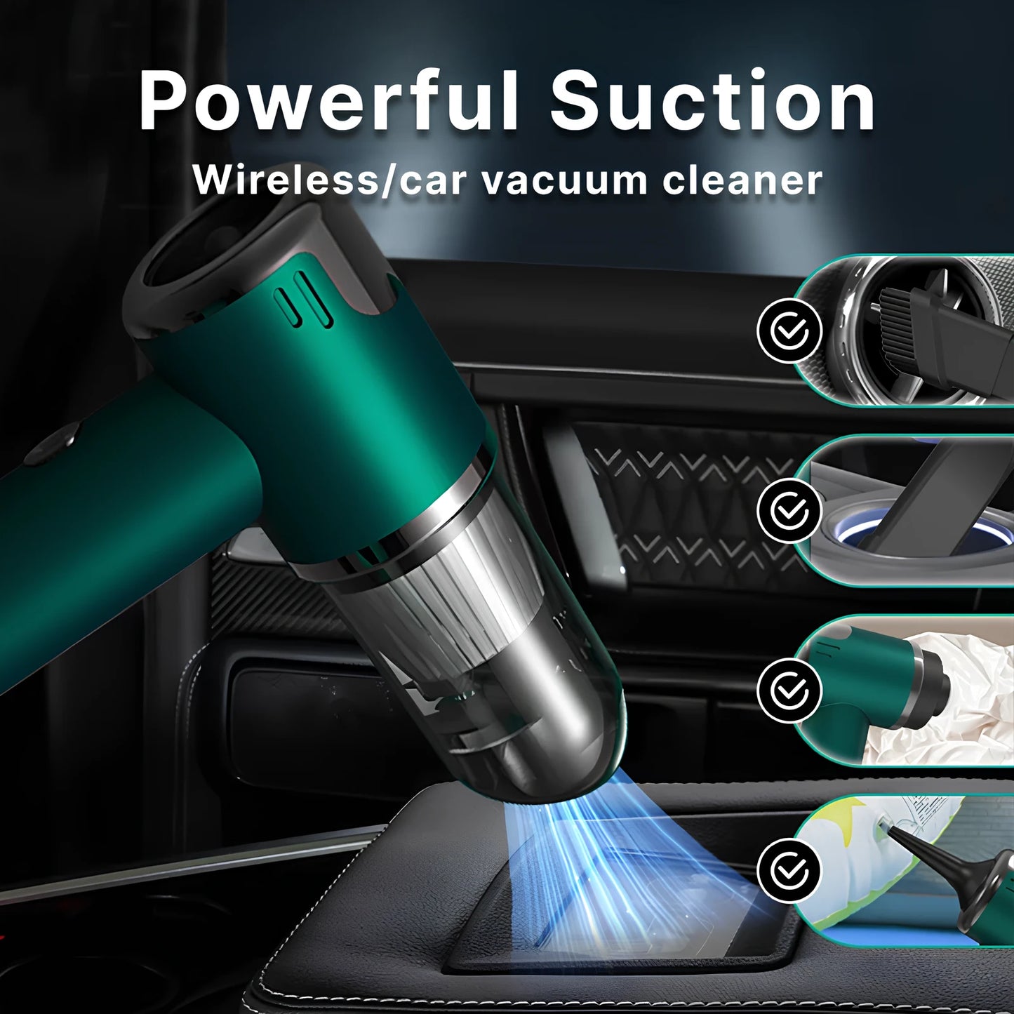 Wireless Vacuum Cleaner (5kPa, 4000mAh)